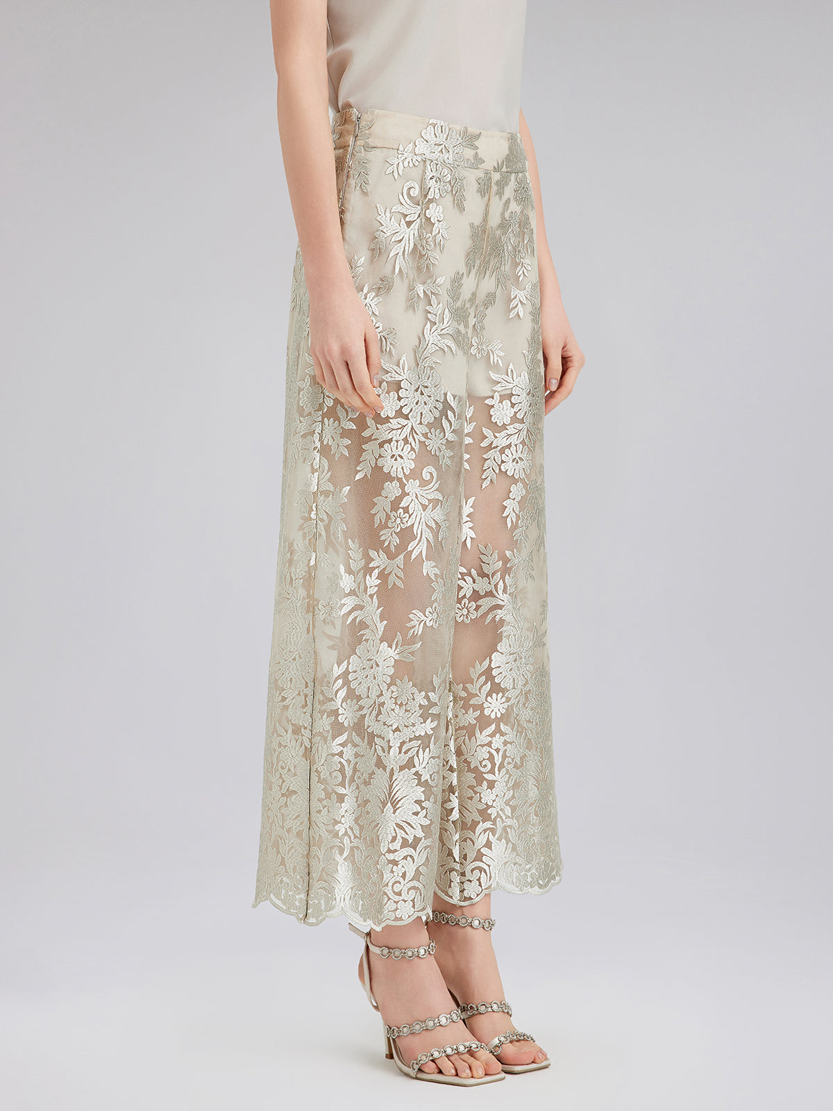 Vintage Embroidered Relaxed Trousers
