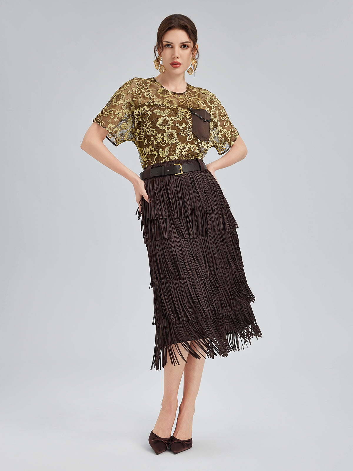 Western Knight Fringe Skirt