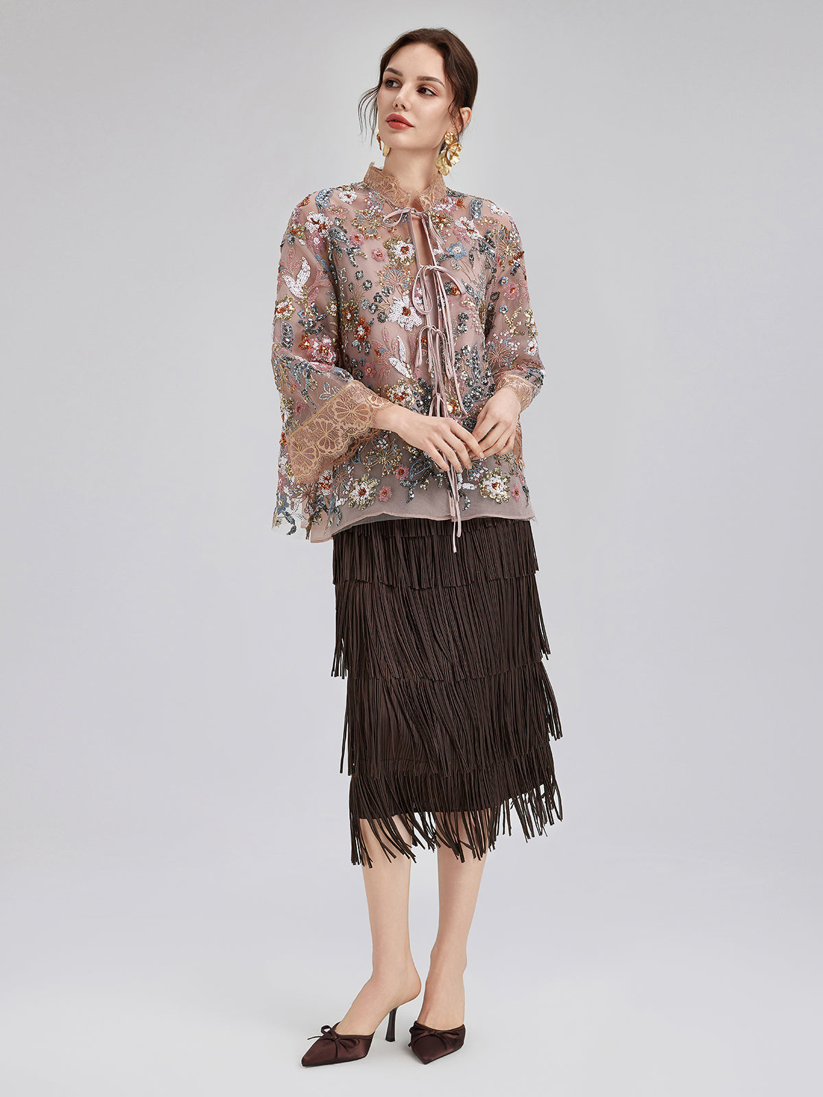 Western Knight Fringe Skirt