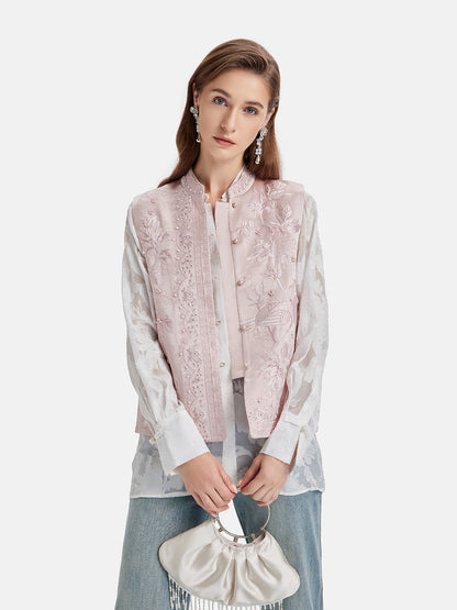 Mulberry Silk Jacquard Shirt