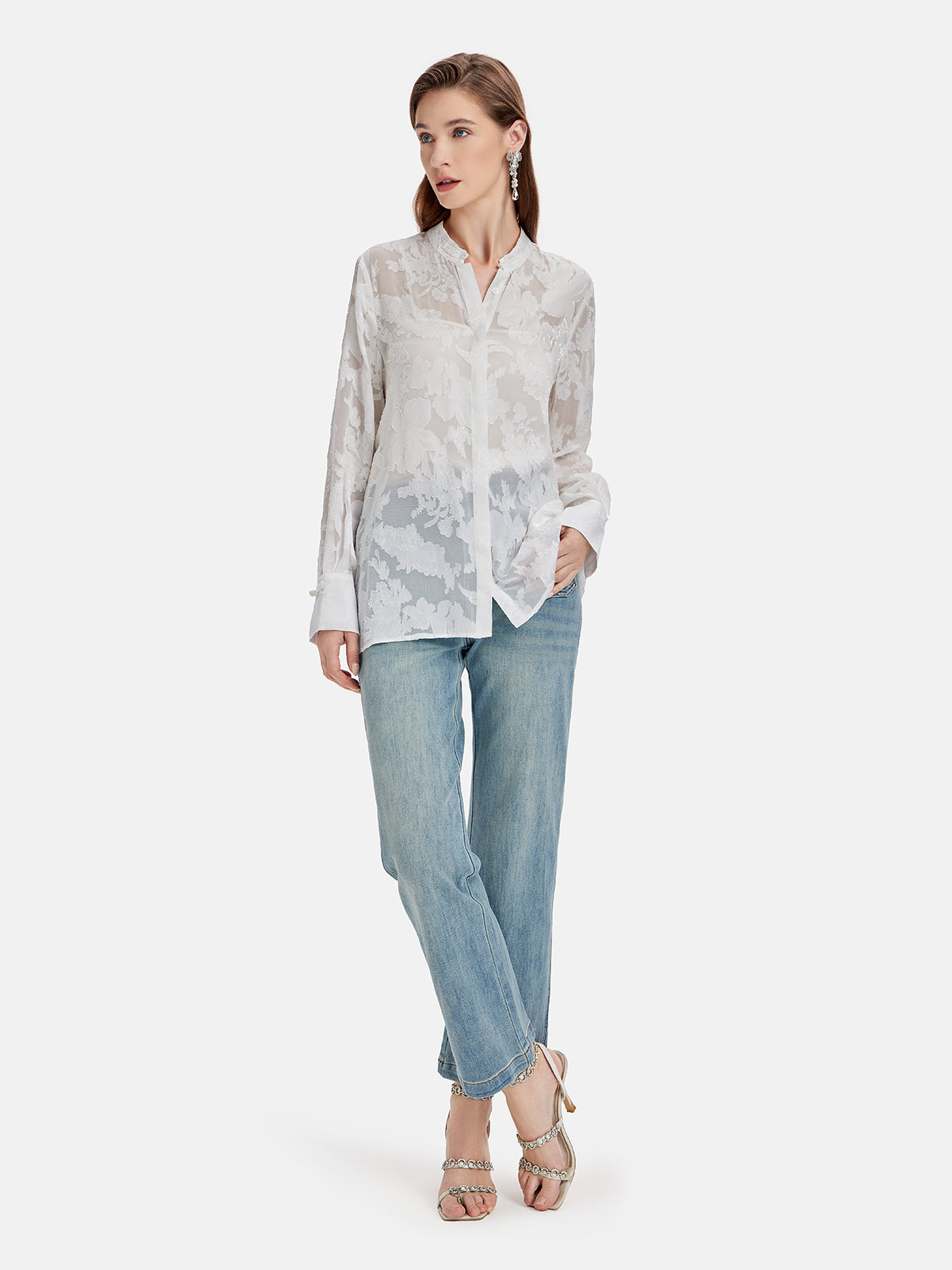 Mulberry Silk Jacquard Shirt