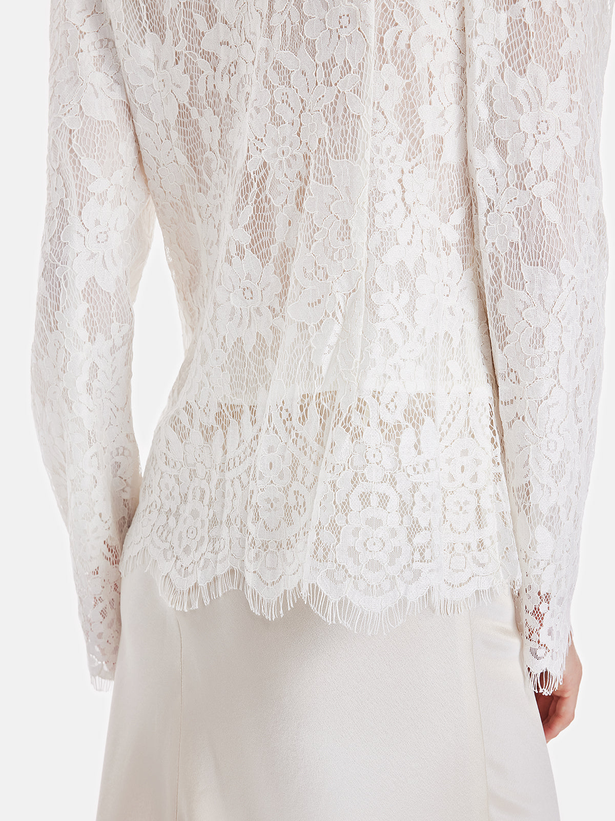 Luxurious Baroque V-Neck Lace Top