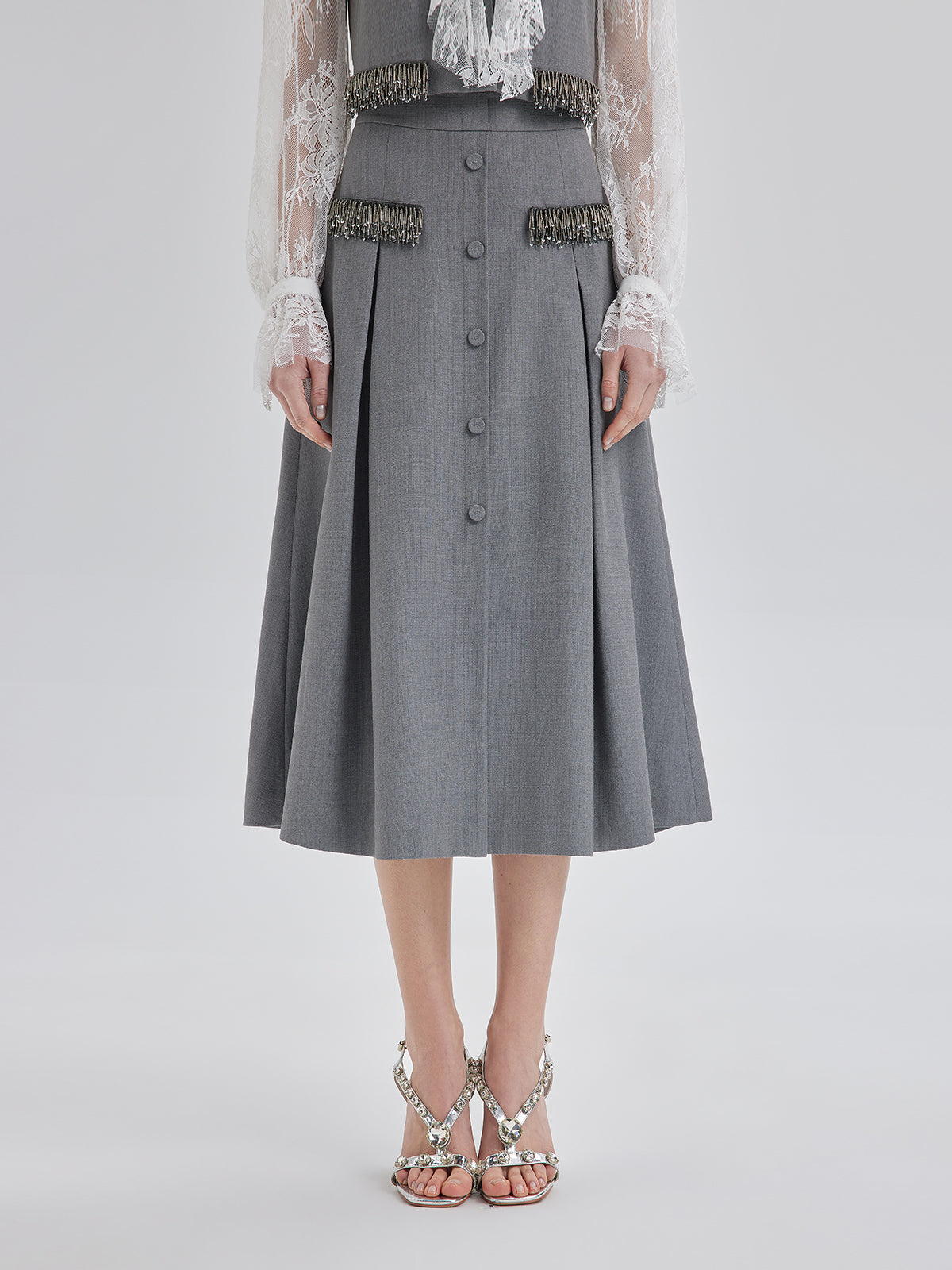 Final Sale | Effortless Elegance Silk A-Line Skirt