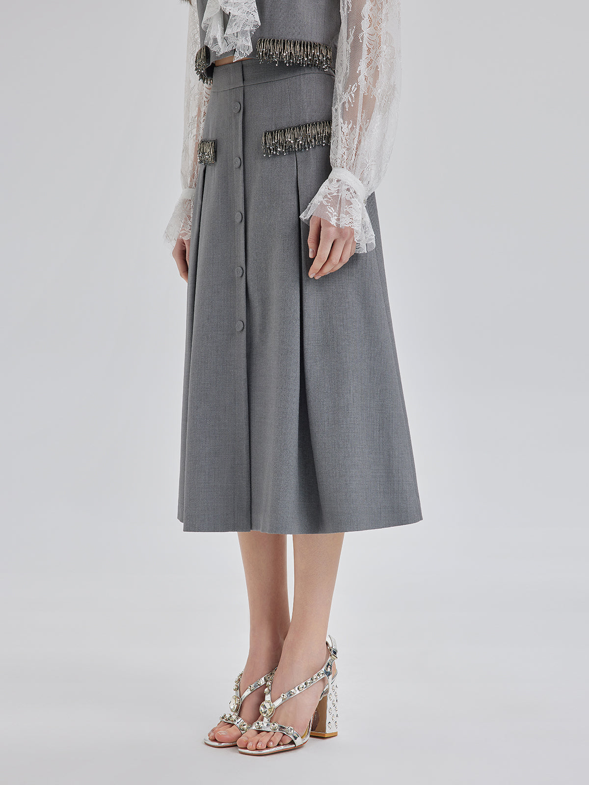 Final Sale | Effortless Elegance Silk A-Line Skirt