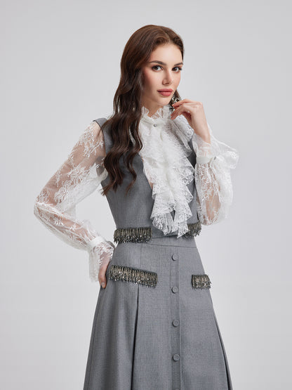 Effortless Elegance Silk Lace Blouse