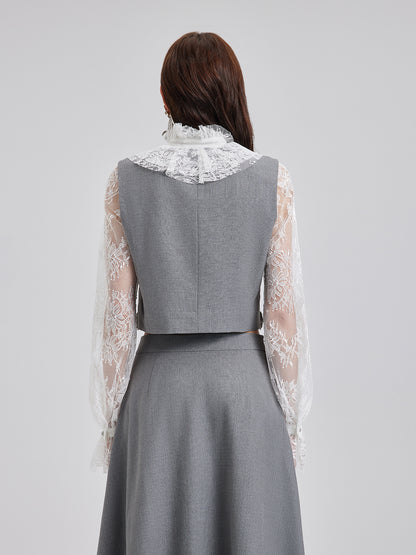 Effortless Elegance Silk Lace Blouse