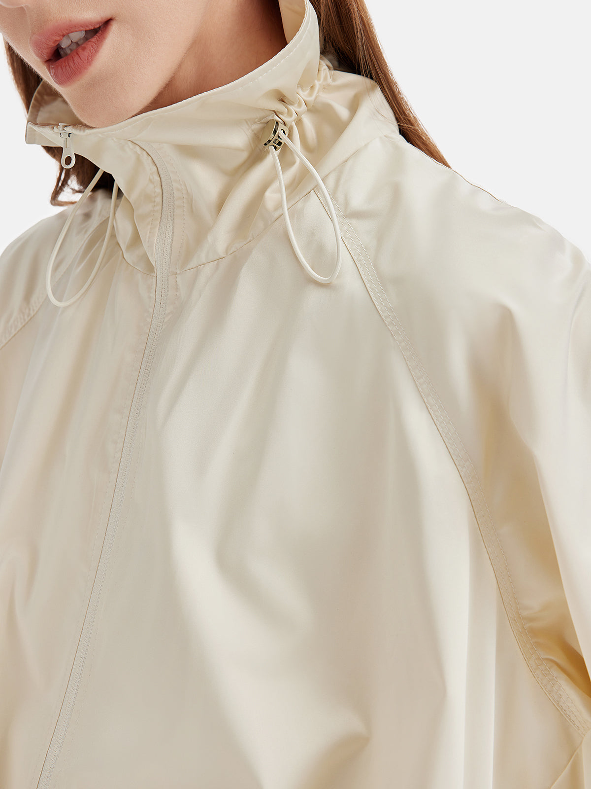 Silk Satin Drawstring Oversized Coat