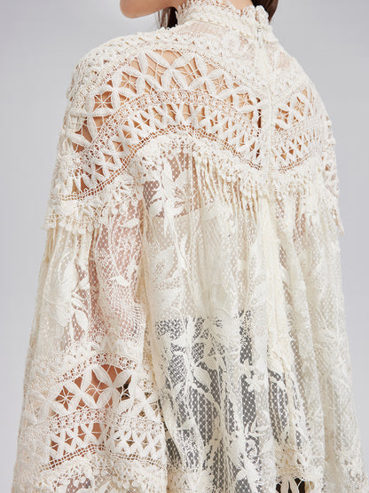 Intricate Lace and Cutout Top