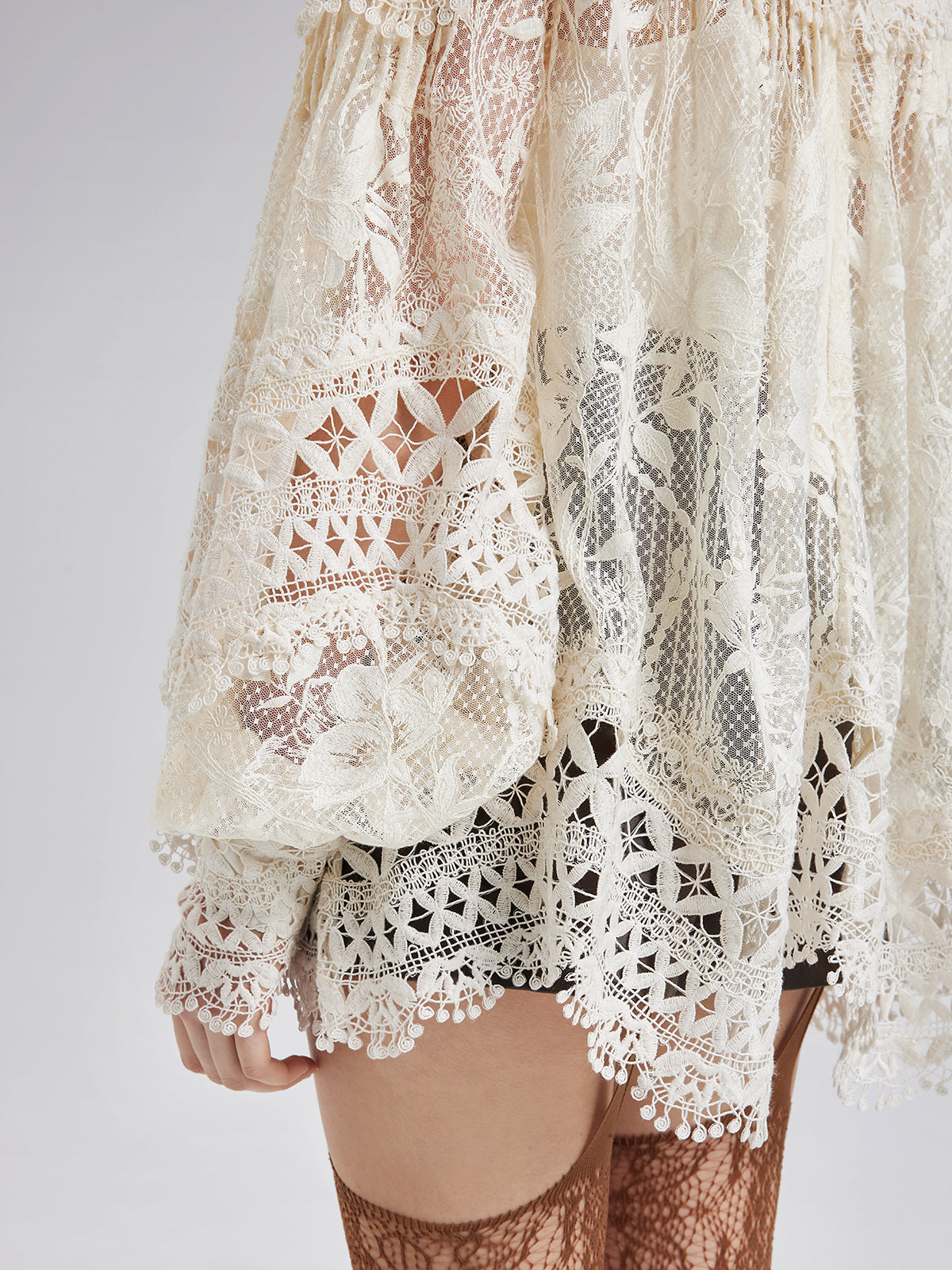 Intricate Lace and Cutout Top