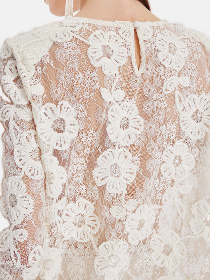 Full Floral Lace Sheer Top