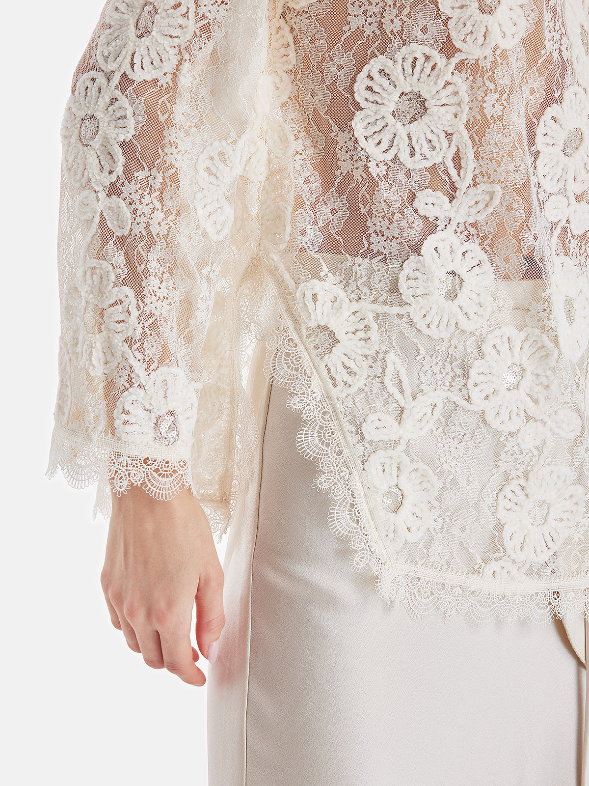 Full Floral Lace Sheer Top