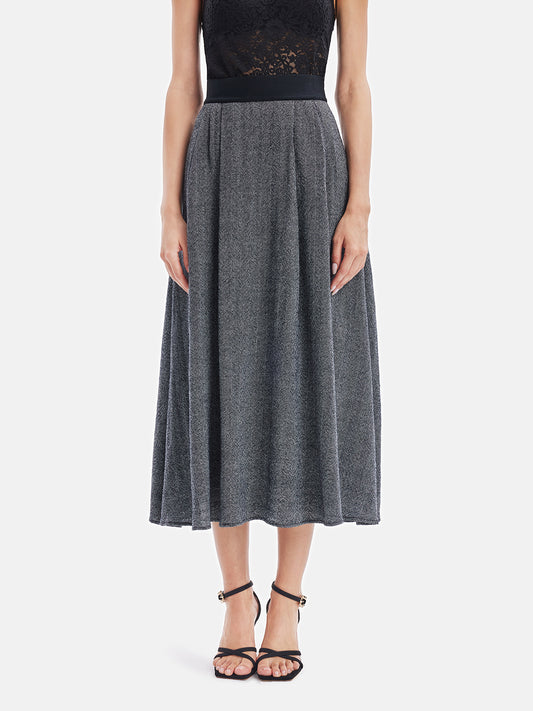 Australian Wool Grey Umbrella Skirt