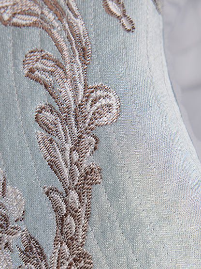 Hand-Beaded Sequin Floral Jacquard Hat