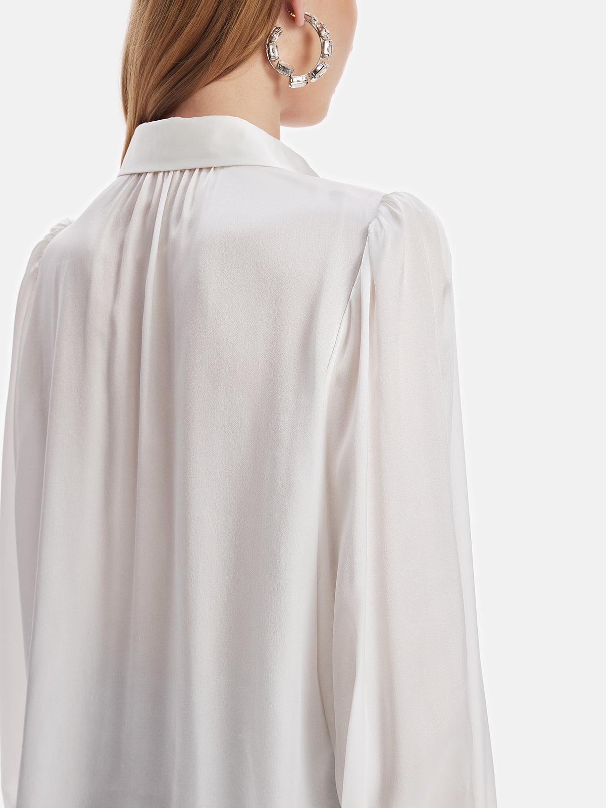 Silk Handcrafted Pleated Ruffle Shirt