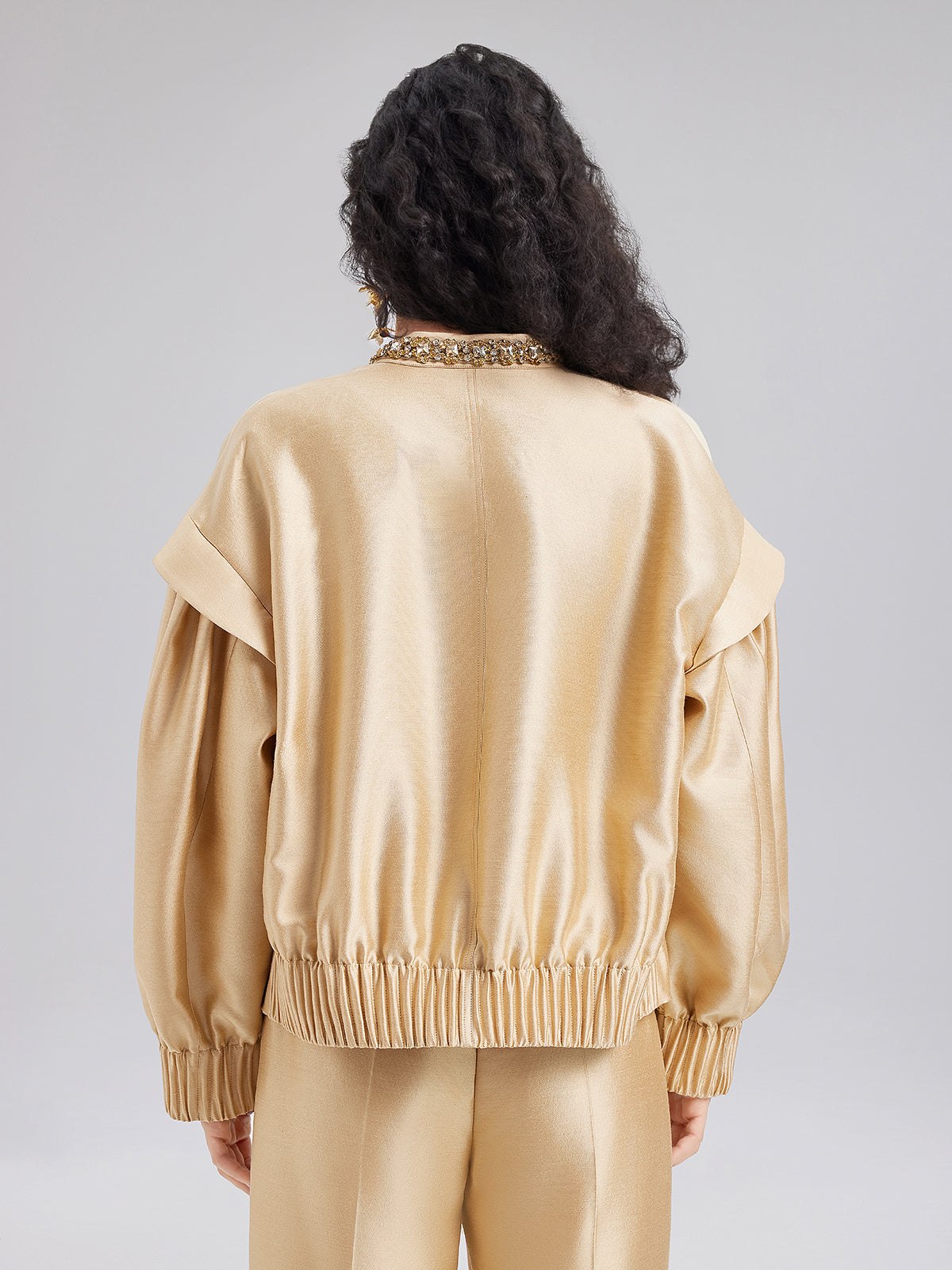 Final Sale | Luxe Minimalist Sequin Embroidered Jacket