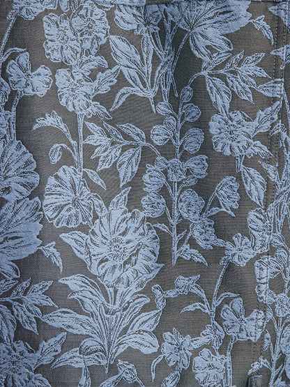 Jacquard Laser-Cut Crystal-Embellished Pants