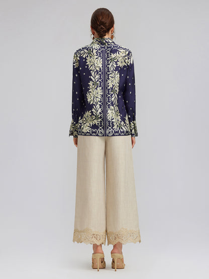 Soft Mulberry Silk Printed Shirt