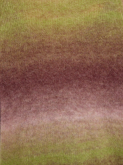 Gradient Wool Beaded Knit Sweater