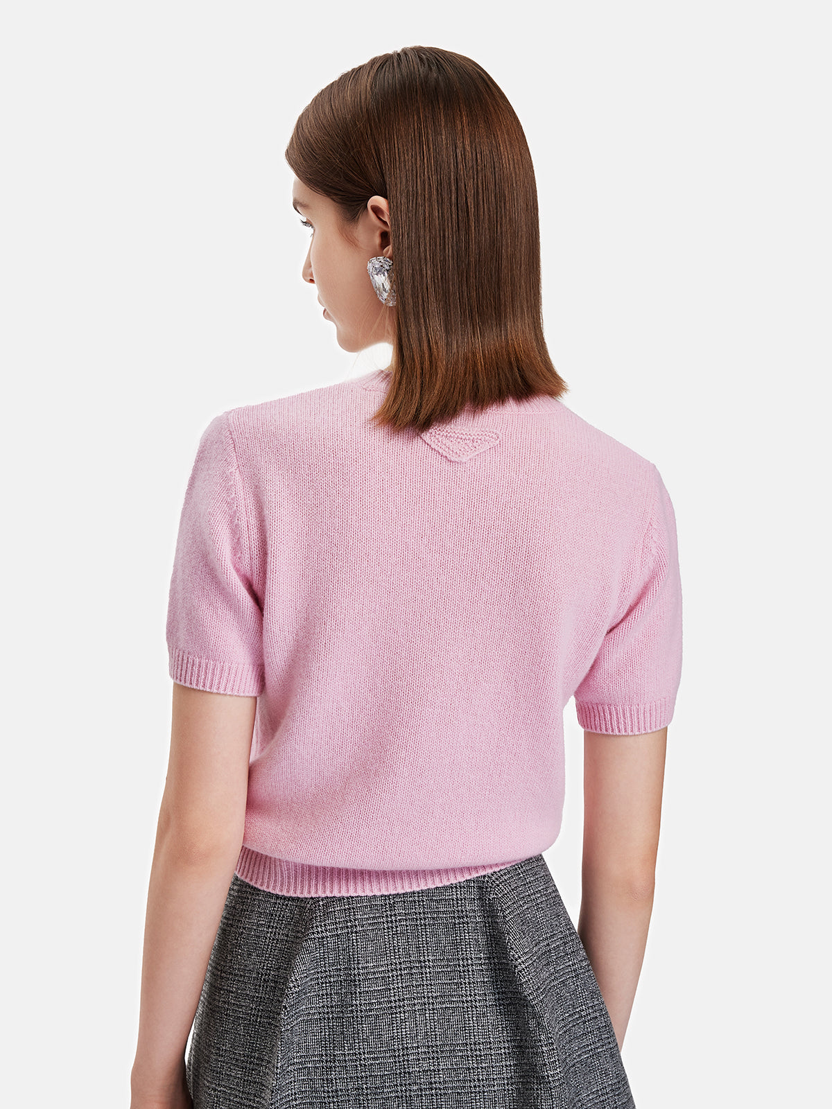 Wool Knitted Short Sleeve Top