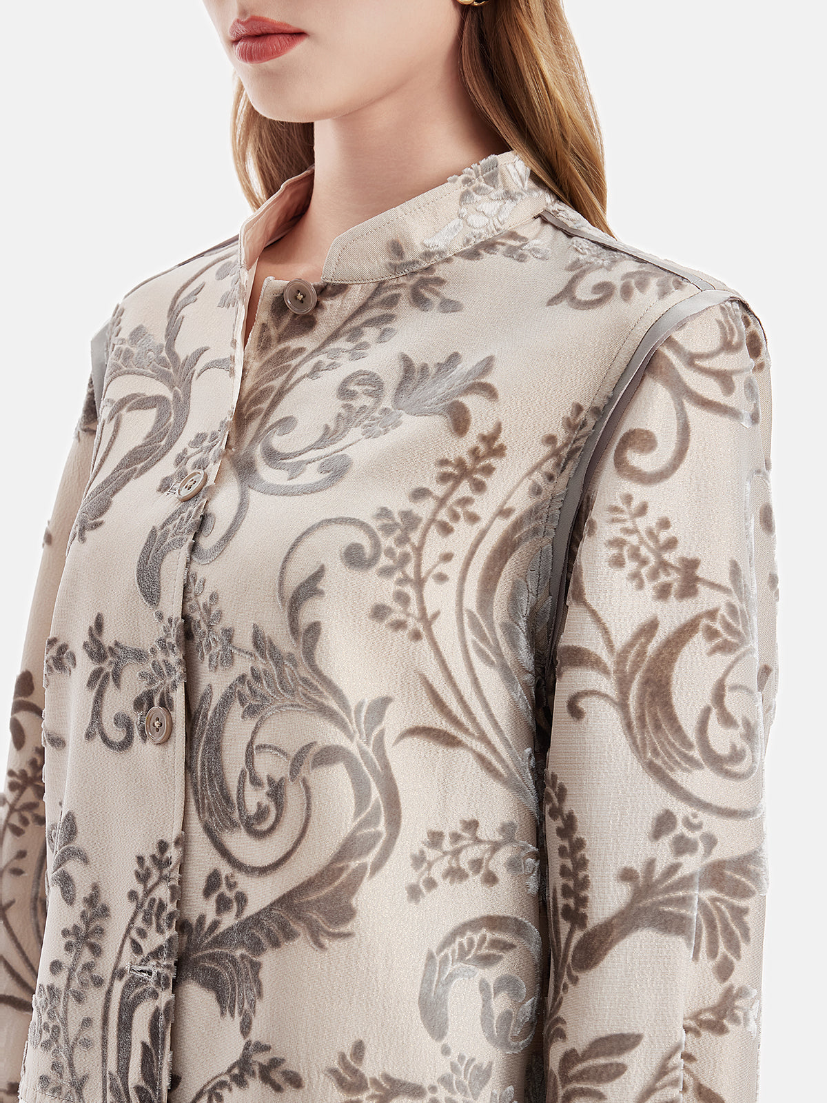 Silk Velvet Embossed Jacket