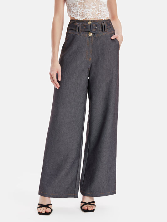 Australian Wool Quilted Belted Pants