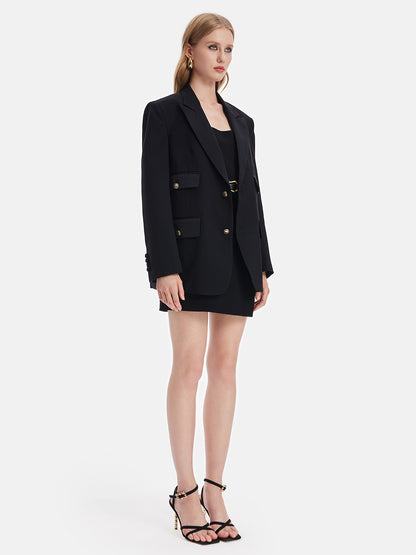 New Zealand Wool Peacoat Blazer