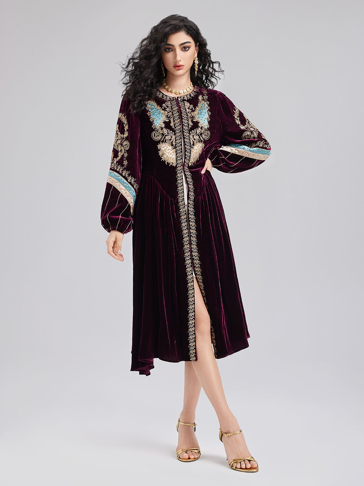 Limited Edition Embroidered Velvet Coat