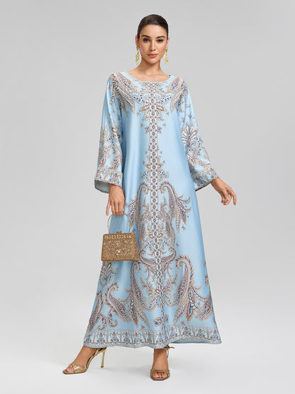 Paisley Hand-Beaded Relaxed Maxi Dress