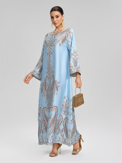 Paisley Hand-Beaded Relaxed Maxi Dress