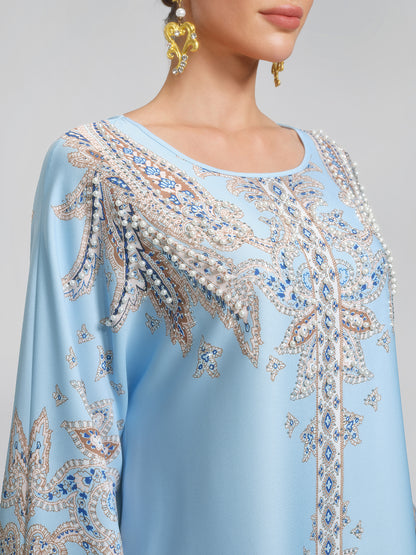 Paisley Hand-Beaded Relaxed Maxi Dress