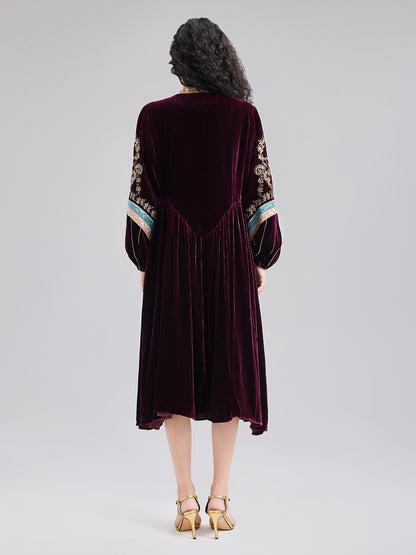 Limited Edition Embroidered Velvet Coat