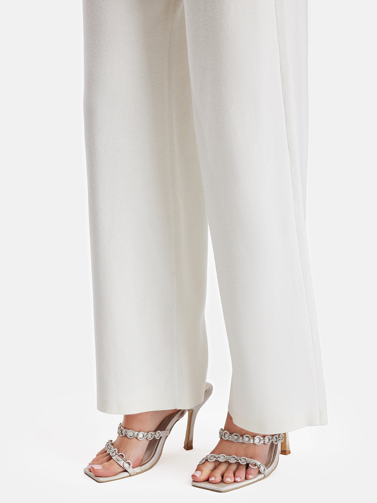 Luxurious Wool Side-Pocket Wide-Leg Trousers