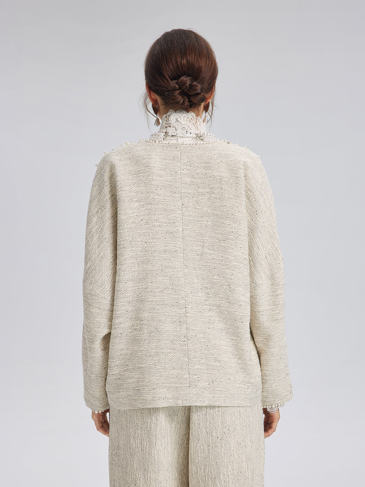 Final Sale | Hand-Sewn Pearl Textured Jacket