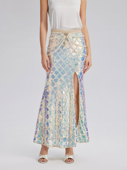 Layered Pearl Fringe Waist Chain