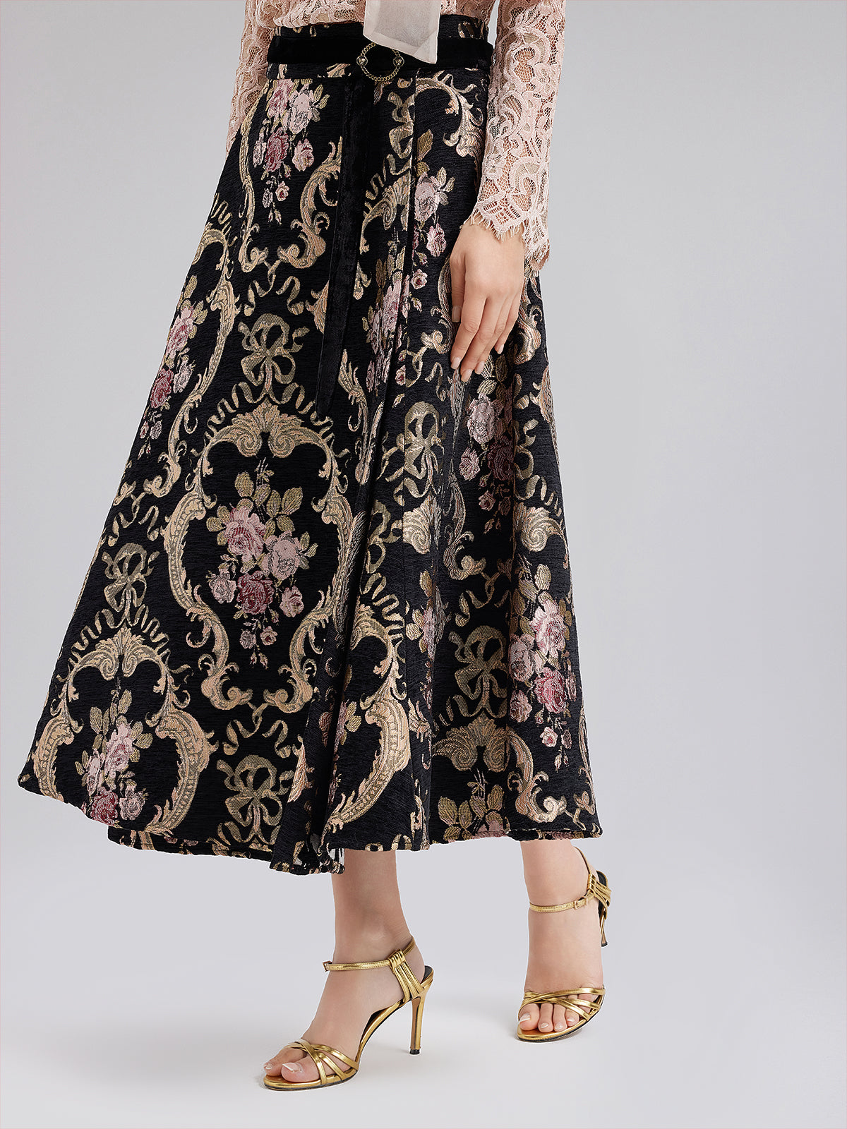 Chenille Jacquard Palace Skirt