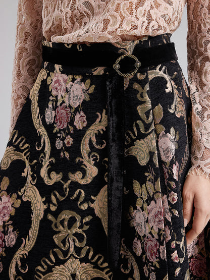 Chenille Jacquard Palace Skirt