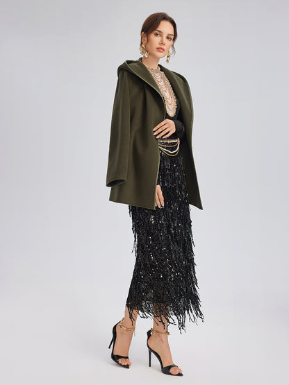 Hand-Beaded Crystal Chain Velvet Top