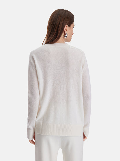 Merino Wool Lace Knit Top