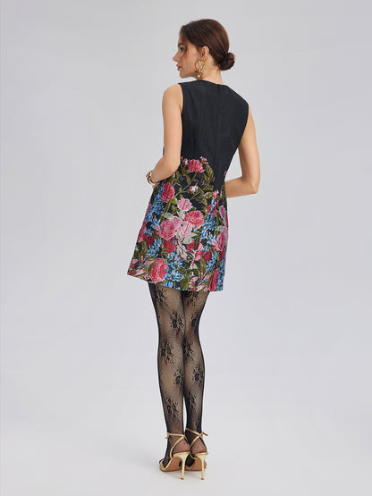 Limited Handcrafted 3D Beaded Floral Dress