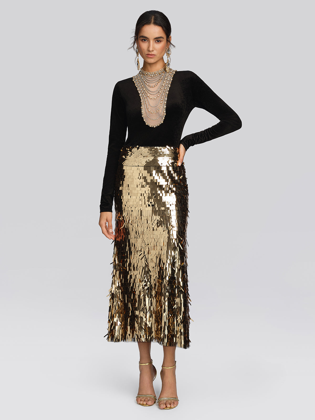 Gold Sequin Mermaid Skirt