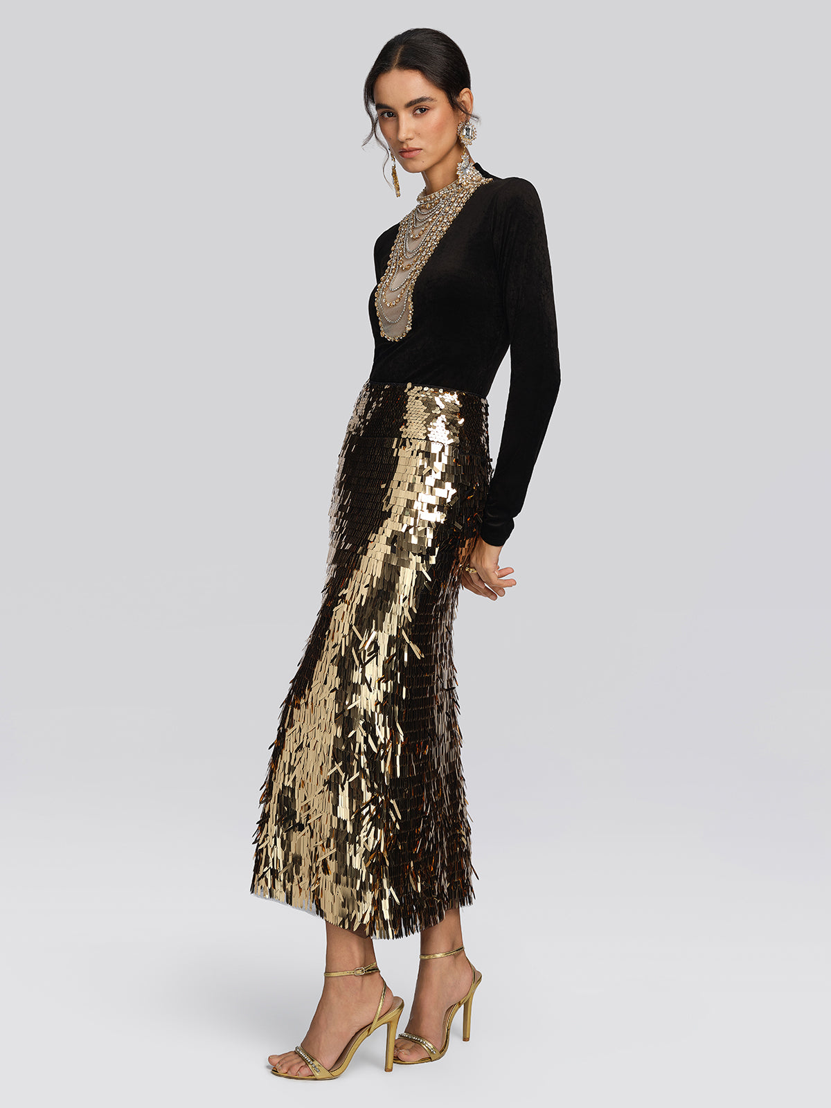 Gold Sequin Mermaid Skirt
