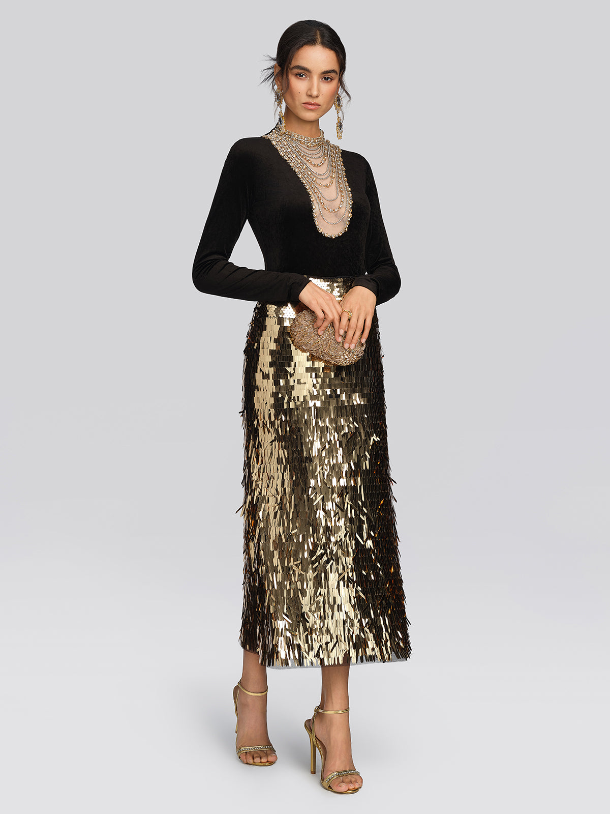 Gold Sequin Mermaid Skirt