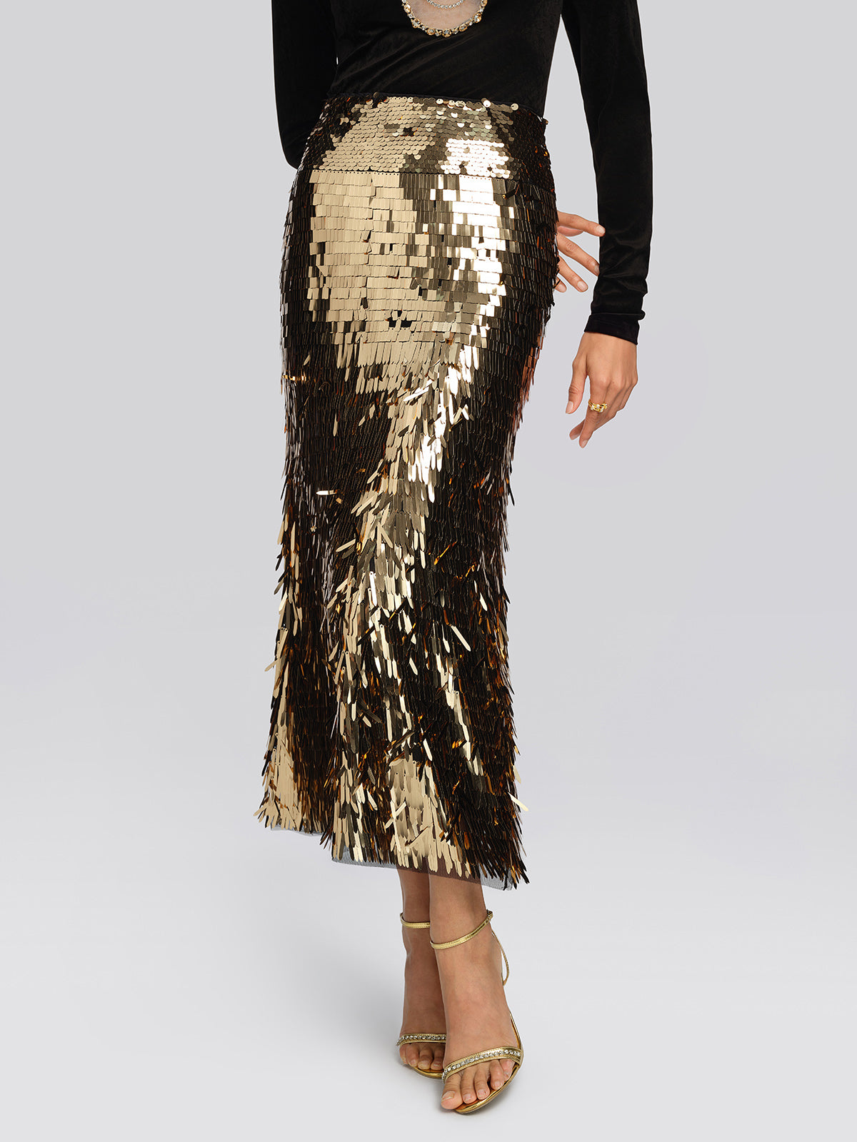Gold Sequin Mermaid Skirt