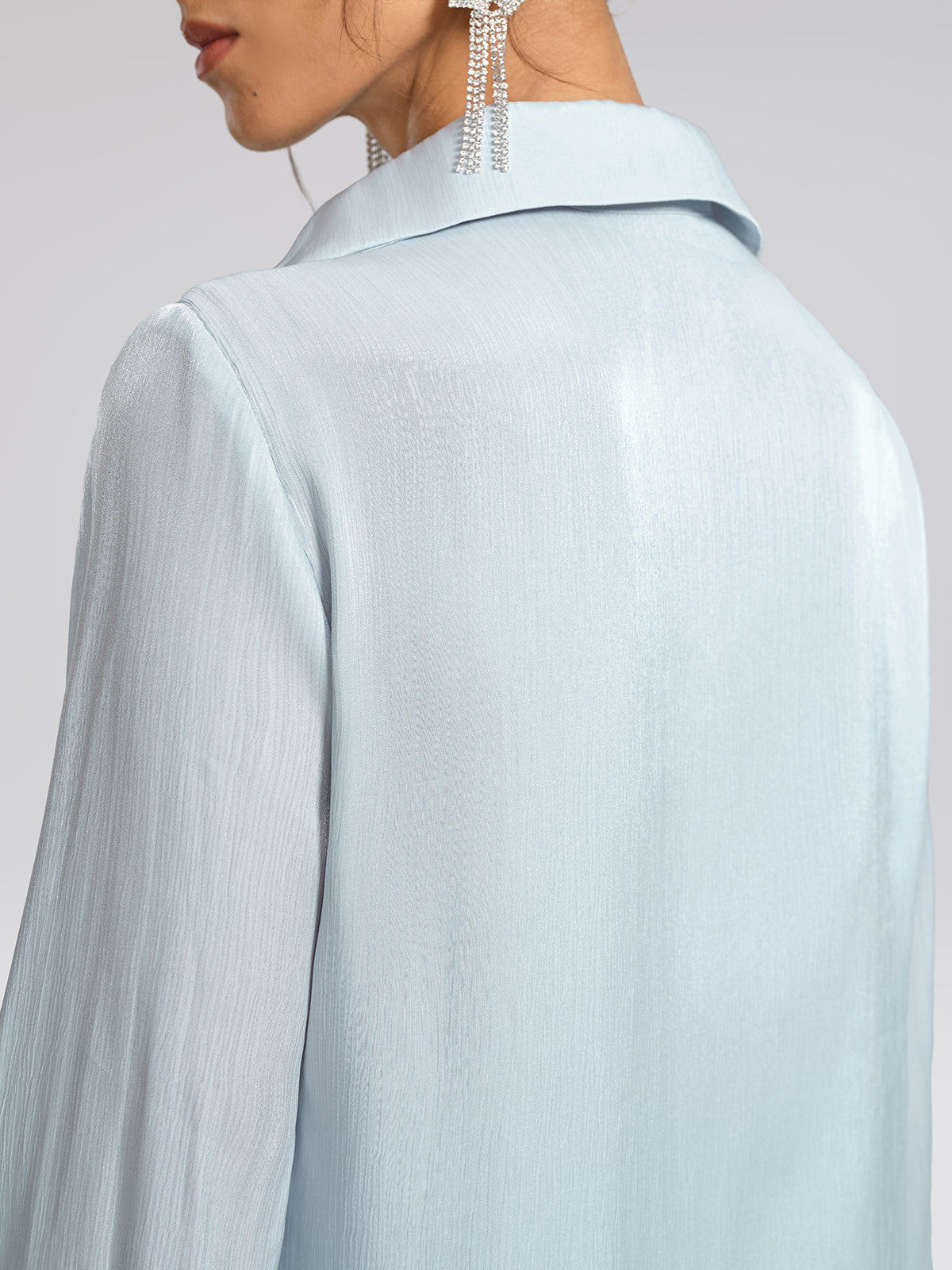 Pearlescent Beaded V-Neck Shirt