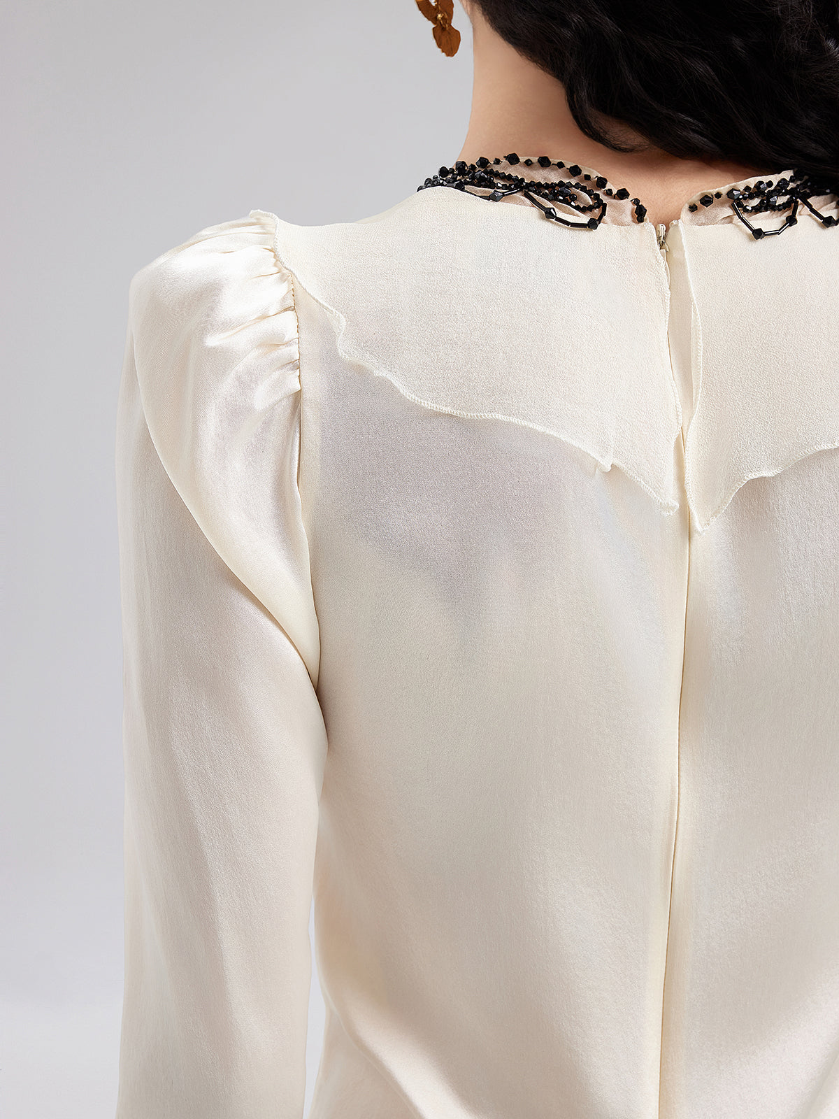 Handcrafted Beaded Silk Shirt