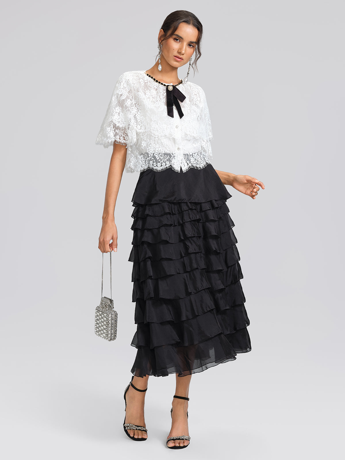 Versatile Organza Tiered Skirt