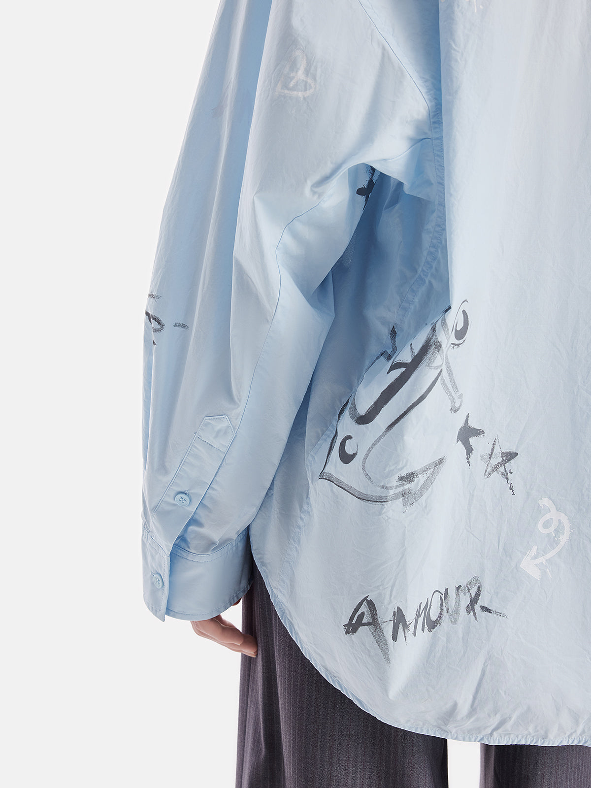 Nautical Graffiti Coated Shirt