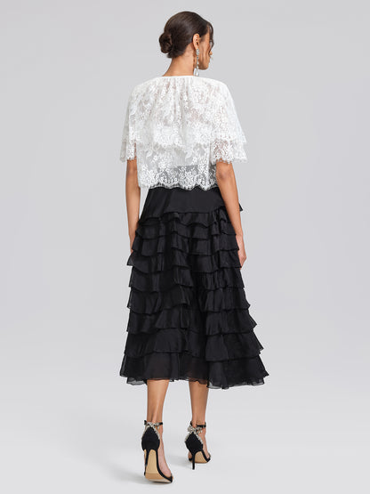 Versatile Organza Tiered Skirt
