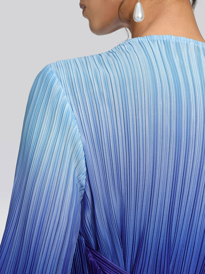 Pleated High-Waisted Gradient Set