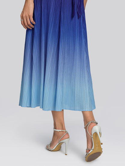 Pleated High-Waisted Gradient Set